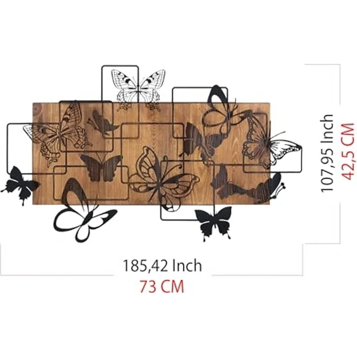 Wallity 'Legendary' Dekoratives Wandaccessoire aus Holz, Schwarznuss, 42,5 x 73 cm – Bild 6