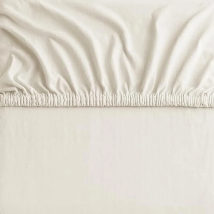 DecoKing Spannbettlaken 120x200 140x200 cm 100% gekämmte Baumwolle Ecru Spannbetttücher Jersey Boxspringbett Amber 120x200 140x200 – Bild 7