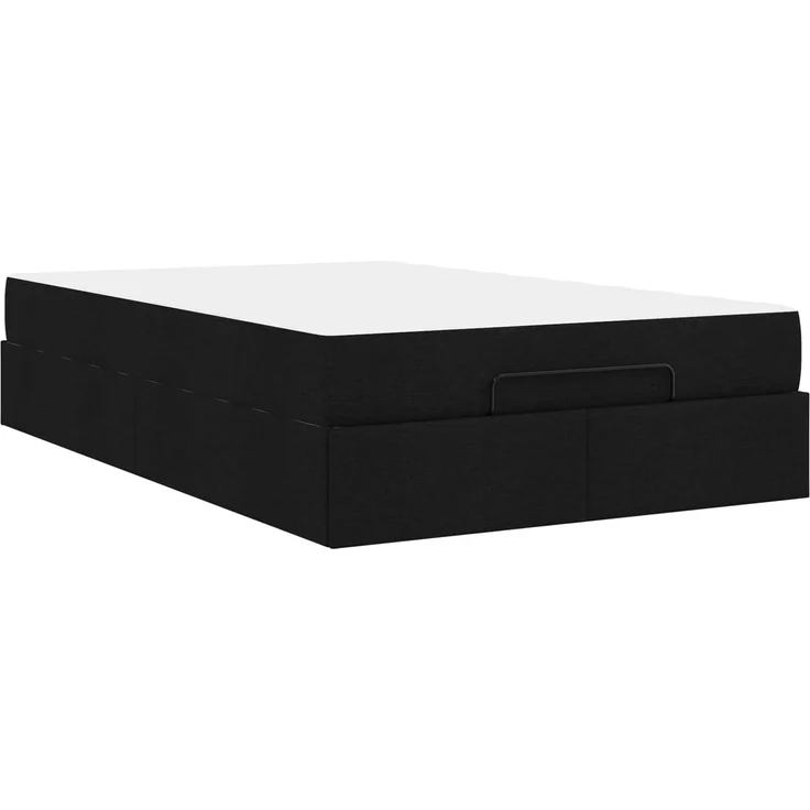 vidaXL Bettgestell mit Matratze mit Matratze 2 pcs Schwarz Stoff 3399482 – Bild 7