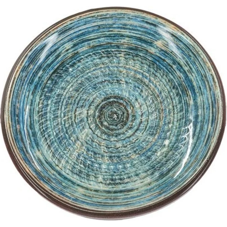 Kaladia Multireibe Reibeteller in braun/blau, Keramik, handbemalte Küchenreibe - Made in Spain – Bild 2