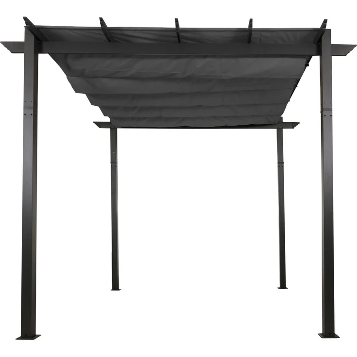 Mendler 'HWC-N93' Pergola, stabiles 8cm-Gestell mit Schiebedach UV50+ 3x3 m, Aluminium, Anthrazit – Bild 8