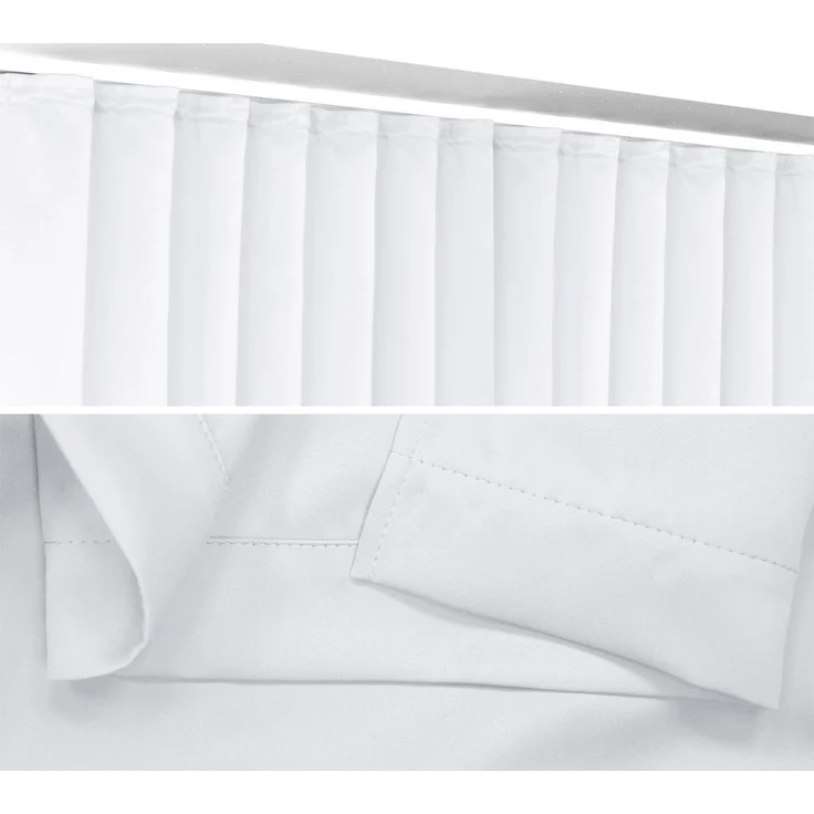 Beautex Verdunkelungsvorhang 2er Set Verdunkelungsgardine mit U-Band, Blackout Vorhang abdunkelnd (2 St), Kräuselband, verdunkelnd – Bild 3