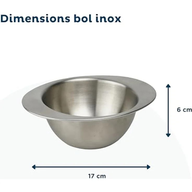 THERMOBABY Schüssel aus Edelstahl für Kinder – leicht, ergonomisch – ideal für die Autonomie – leicht zu reinigen – robust und langlebig – 100% Edelstahl – praktisch für Babymahlzeiten – – Bild 4