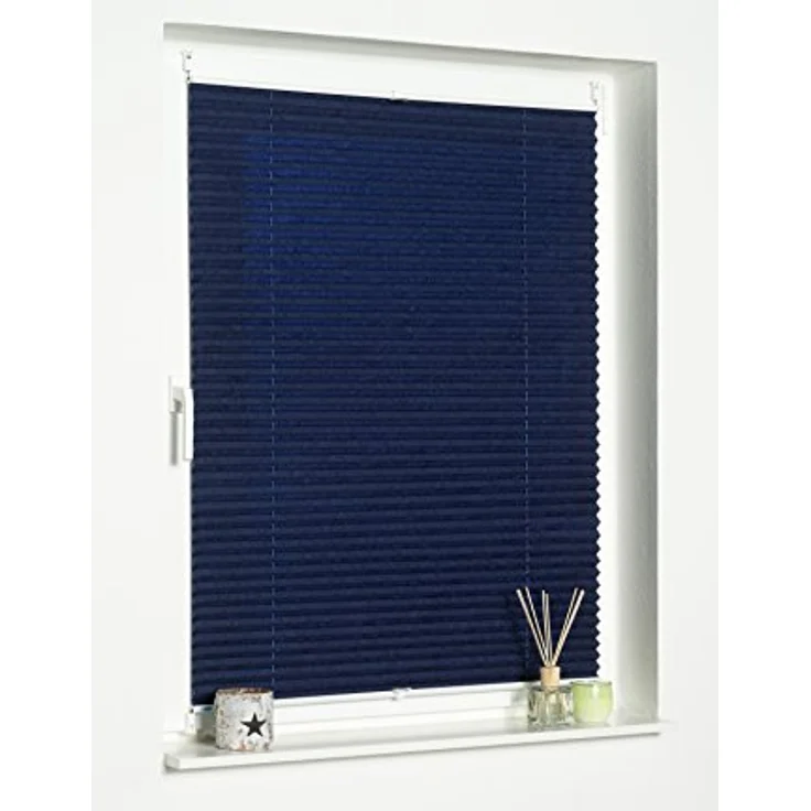 K-HOME Plissee Klemmfix Pisa, Lichtschutz, ohne Bohren, verspannt, Klemmfix, Crushed-Optik – Bild 5
