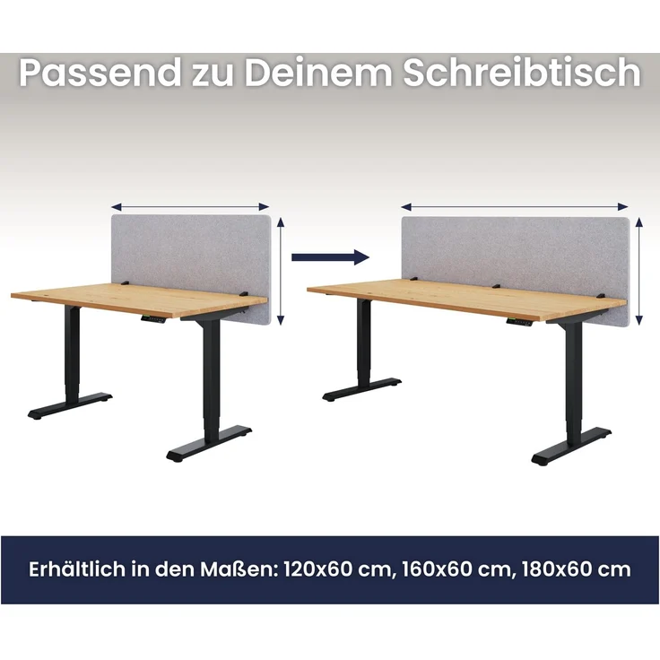 Ergotopia Focus Pure Schreibtisch Trennwand – Bild 4