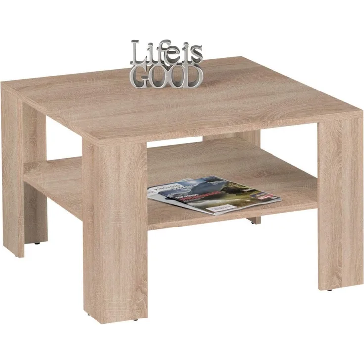 Couchtisch >Randy< in Sonoma-Eiche - 70x44x70cm (BxHxT)