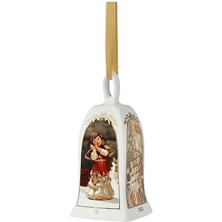 Goebel Jahresglocke 2021, Friedliche Weihnachtszeit, Weihnachtsglocke, Deko, Porzellan, Bunt, 66505441