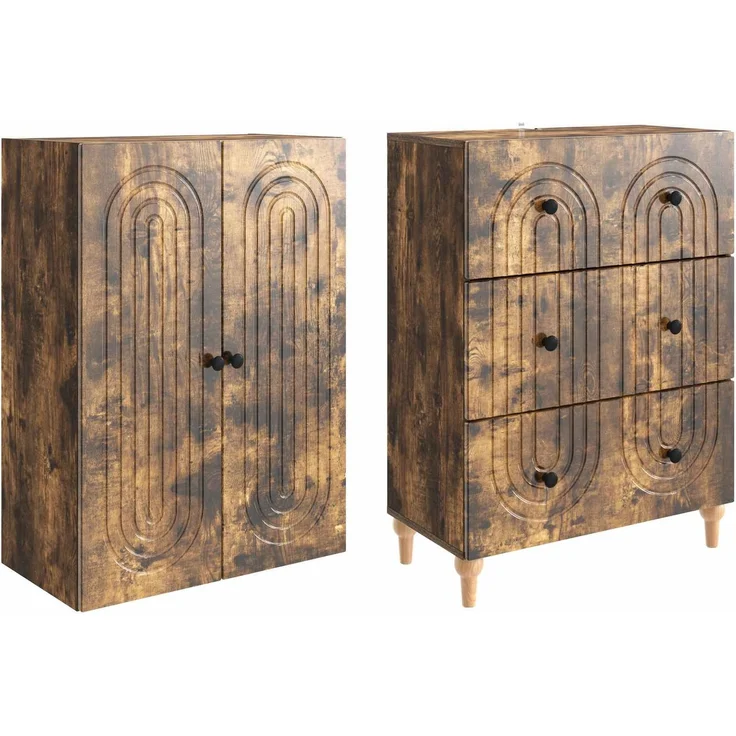 vidaXL Schrankset 2 pcs 66 x 34,5 x 90 cm Holzwerkstoff 3416462 – Bild 3