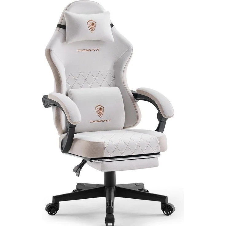 Dowinx Gaming-Stuhl Massage Lendenwirbelstütze Bürostuhl mit Fußstütze für Erwachsene (Packung), Ergonomischer Gaming Sessel Groß und Hoch für Office Gaming 135KG – Bild 5