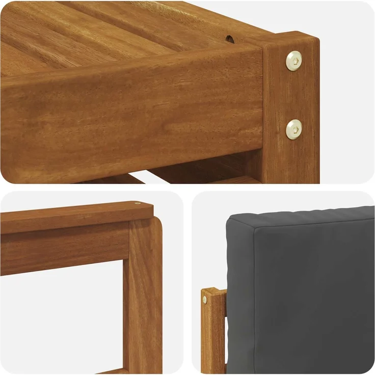 vidaXL Outdoor-Sofagarnitur 7 stk. 6-Sitzer Natur und Anthrazit 3374917 – Bild 7