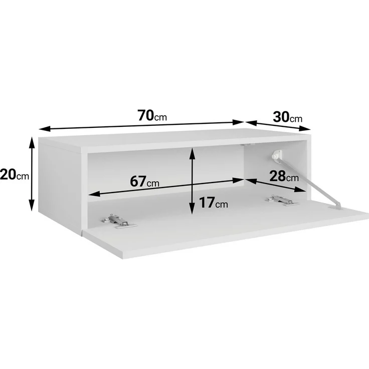 OTTO home Garderobenschrank Paris (Packung) Kleine Garderobe Wandschrank 70 cm breit, 1 Klappe – Bild 3
