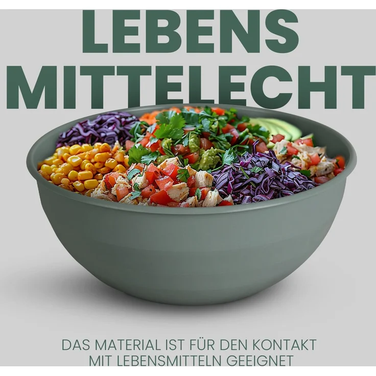 Kunststoff Schüssel Plastikschüssel - BPA Frei ( Ø25,5cm ) Grün 1er-Pack – Bild 5