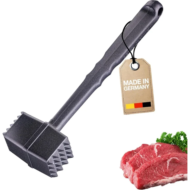 WESTMARK Fleischklopfer Robusto Black Edition – Doppelseitiger Schnitzelklopfer, Anthrazit, griffige Haptik