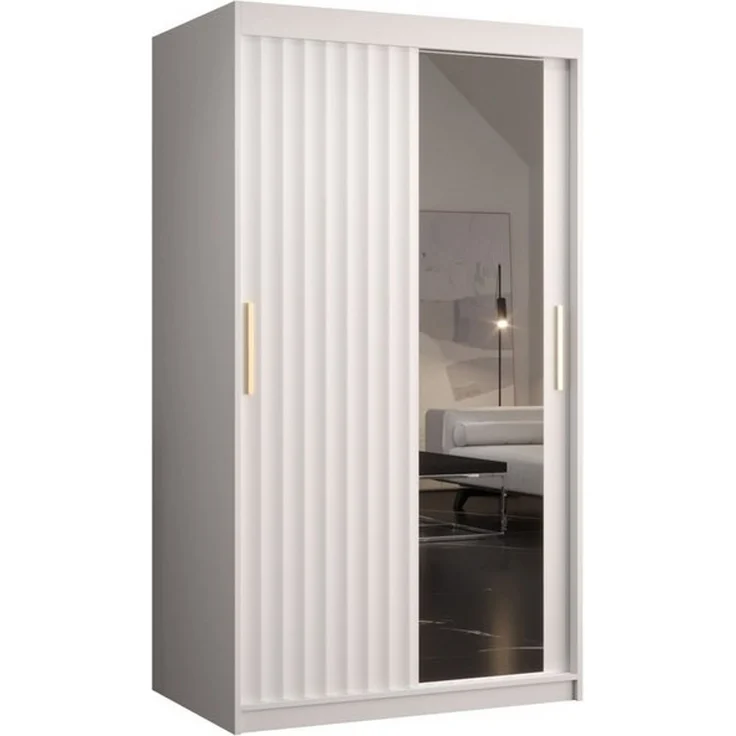 ABIKS MÖBEL Schwebetürenschrank RIFLO WAVE 2 Schlafzimmerschrank - mit Schiebetüren, Kleiderstange – Bild 4