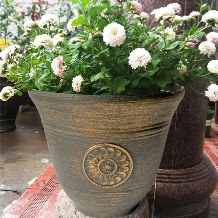 HTI-Living Blumentopf Blumentopf Nessa Sonne 3er-Set (Set, 3 St, 3 Übertöpfe), Übertopf Kunststoff – Bild 2