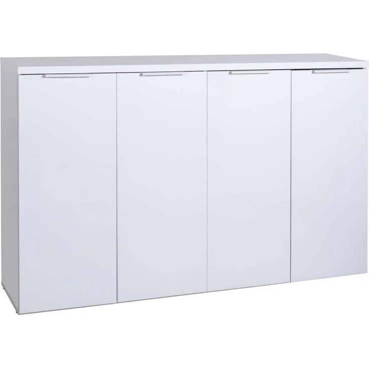 Schuhschrank Moonlight / Mundi, Holzwerkstoff, Weiß, 160 x 102 x 31 cm