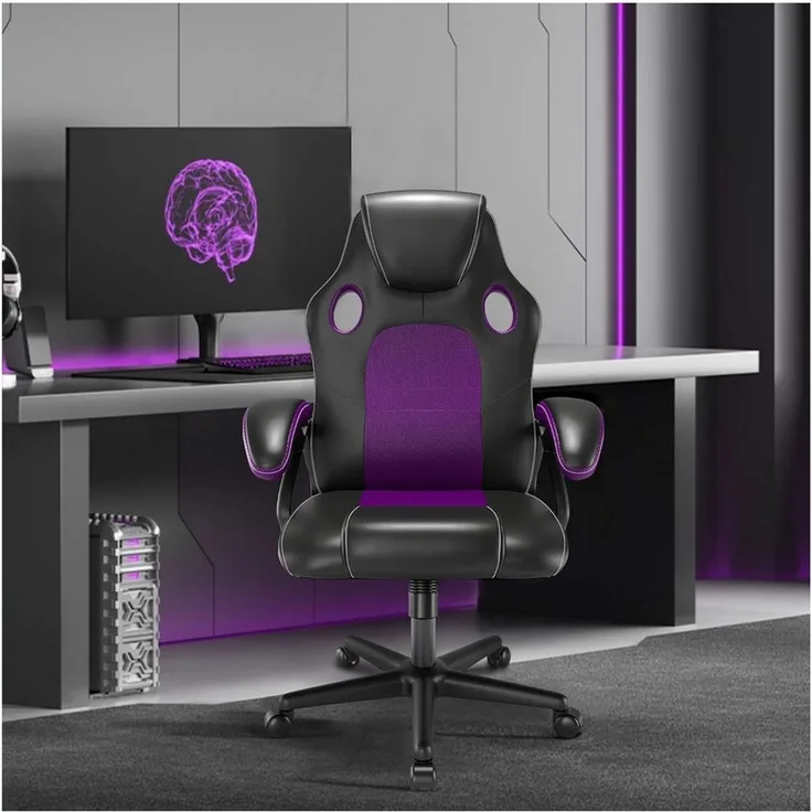 HTI-Living Drehstuhl Bürostuhl Eco Daytona Lila (Stück, 1 St), Gaming Stuhl Drehstuhl Schreibtischstuhl