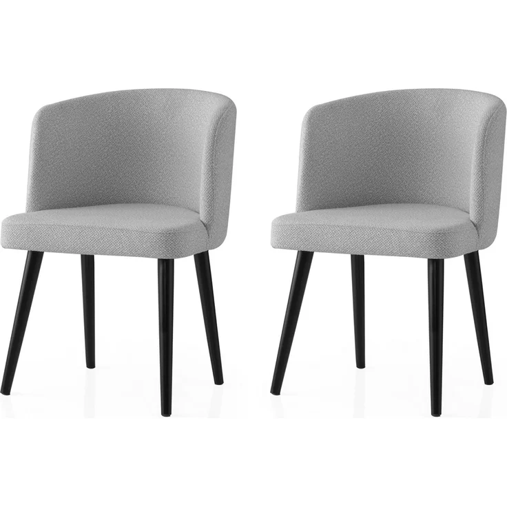 Skye Decor 'Soft - 4101 V2' Stuhlset (2-teilig), Schwarz / Grau, 57 x 81 x 57 cm – Bild 1