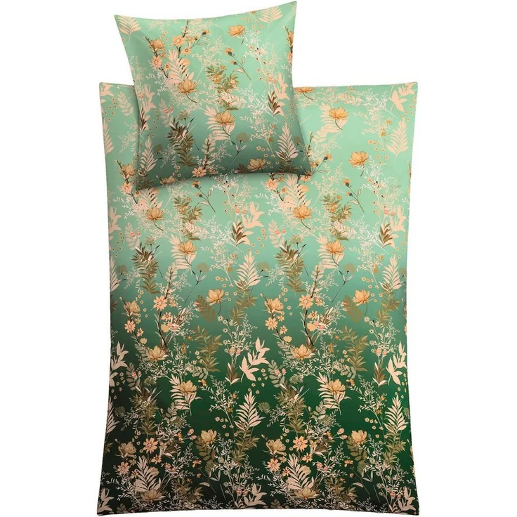 Kleine Wolke Bettwäsche Zahra, Mako-Satin, 2 teilig, mit floralem Print – Bild 1