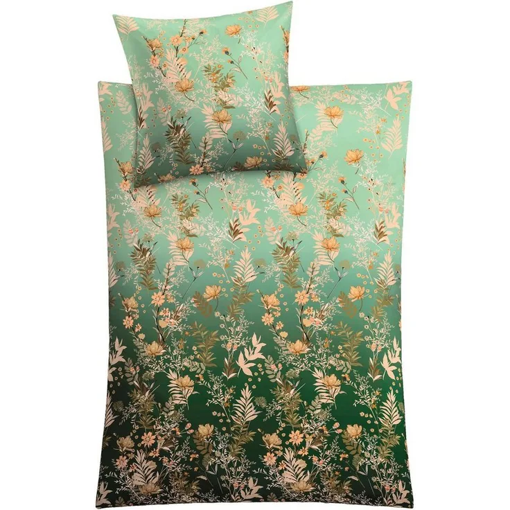 Kleine Wolke Bettwäsche Zahra, Mako-Satin, 2 teilig, mit floralem Print