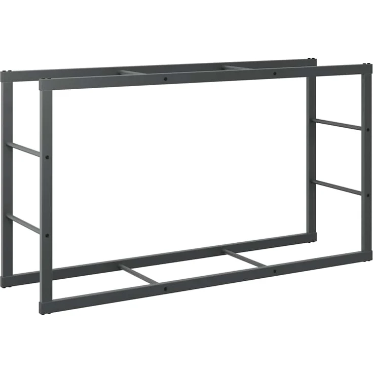 vidaXL Brennholzregal Schwarz 110x30x61 cm Stahl 4018466 – Bild 6