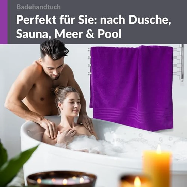 Lashuma Badetuch - XXL Handtuch London, Frottee (1-St), großes Badehandtuch - Duschtuch 100x150 cm für Damen & Herren – Bild 9