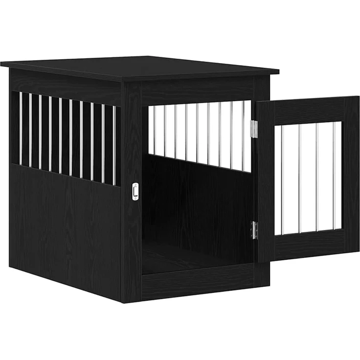 vidaXL Hundebox-Möbel Schwarze Eiche 55 x 75 x 65 cm Holzwerkstoff 862175 – Bild 5