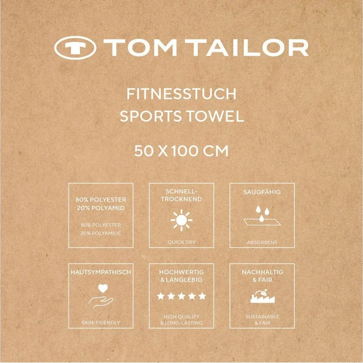 TOM TAILOR HOME Sporthandtuch Fitnesstuch COLOR BATH, Microfaser (1-St), Logo Prägung, Mikrofaser, weich, schnell trocknend – Bild 3