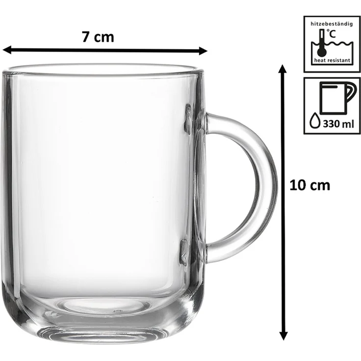 Ritzenhoff & Breker Marco Kaffee- / Glühwein-Glas 330 ml 6er Set – Bild 2