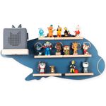 Boarti 'Flugzeug' Tonies-Regal, blau, mit Platz für ca. 38 Figuren und Toniebox