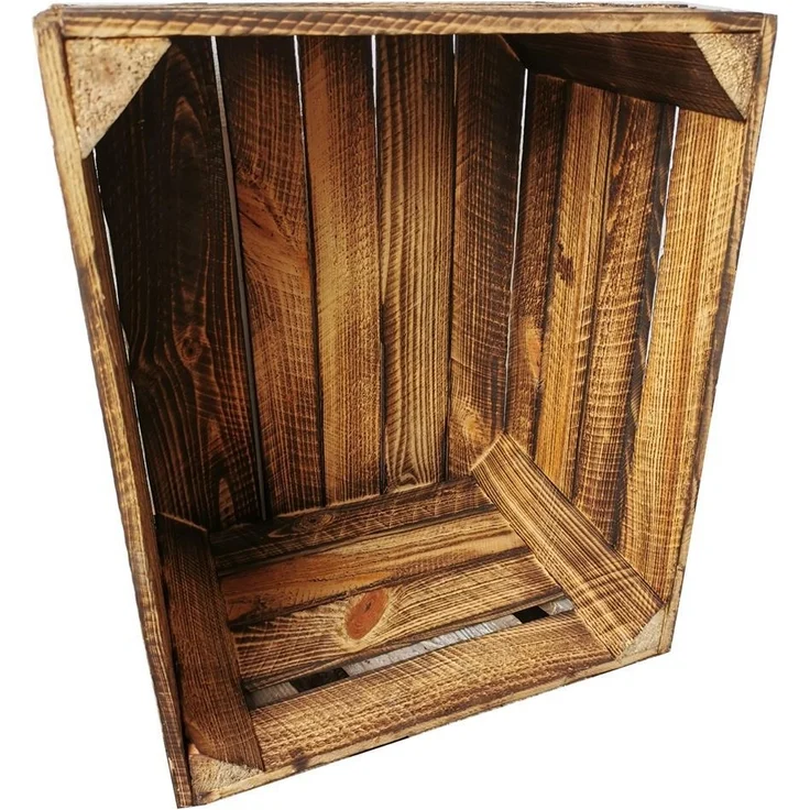 Holzkisten 2er Set Vintage Geflammt 50 x 40 x 30cm – Bild 3