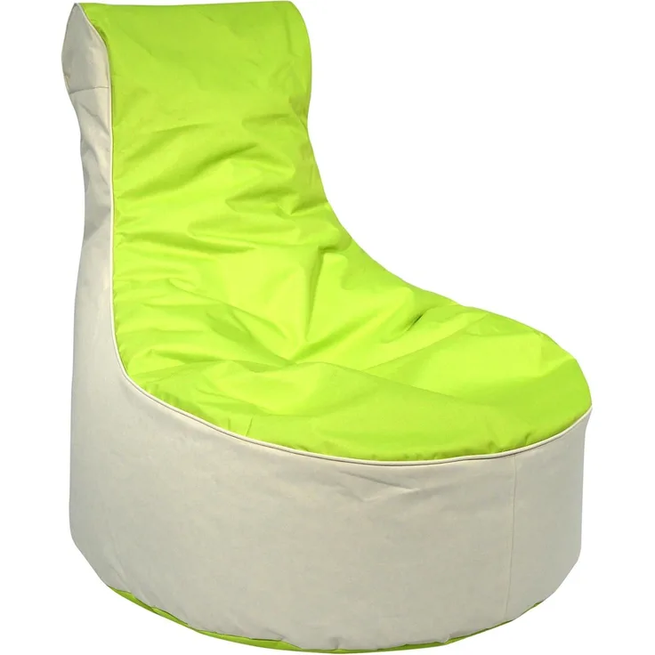 Kinzler S-10121/120 outdoorfähiger Sitzsack /Sessel, ca. 80 x 80 x 90 cm, 2-farbig, grün