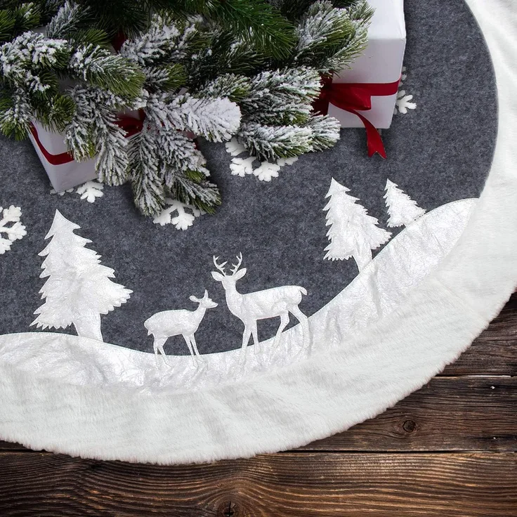 ABC Weihnachtsdekoration, für Weihnachten, weiß, Vliesstoff / Textil, 15 x 22 x 15 cm