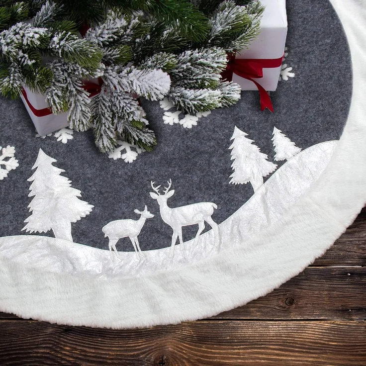 ABC Weihnachtsdekoration, für Weihnachten, weiß, Vliesstoff / Textil, 15 x 22 x 15 cm – Bild 1