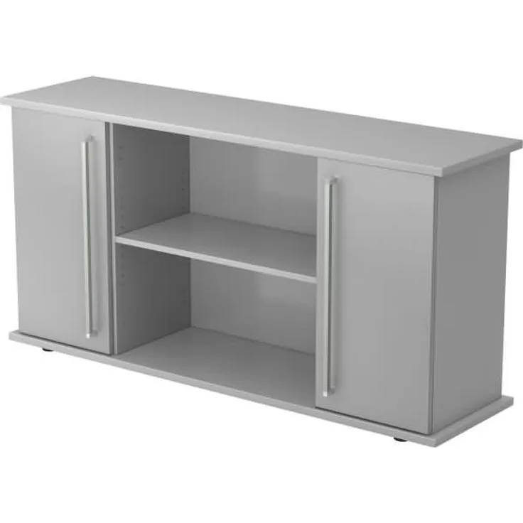 Sideboard 2 Türen, 166cm, CE Grau / Silber