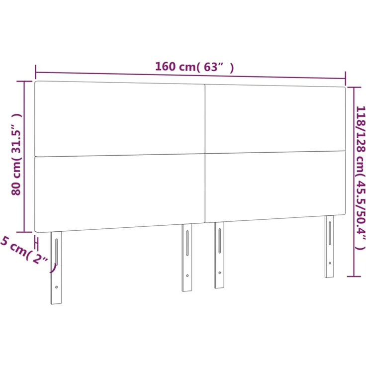 vidaXL Kopfteile 4 Stk. Creme 80x5x78/88 cm Stoff 3116063 – Bild 8