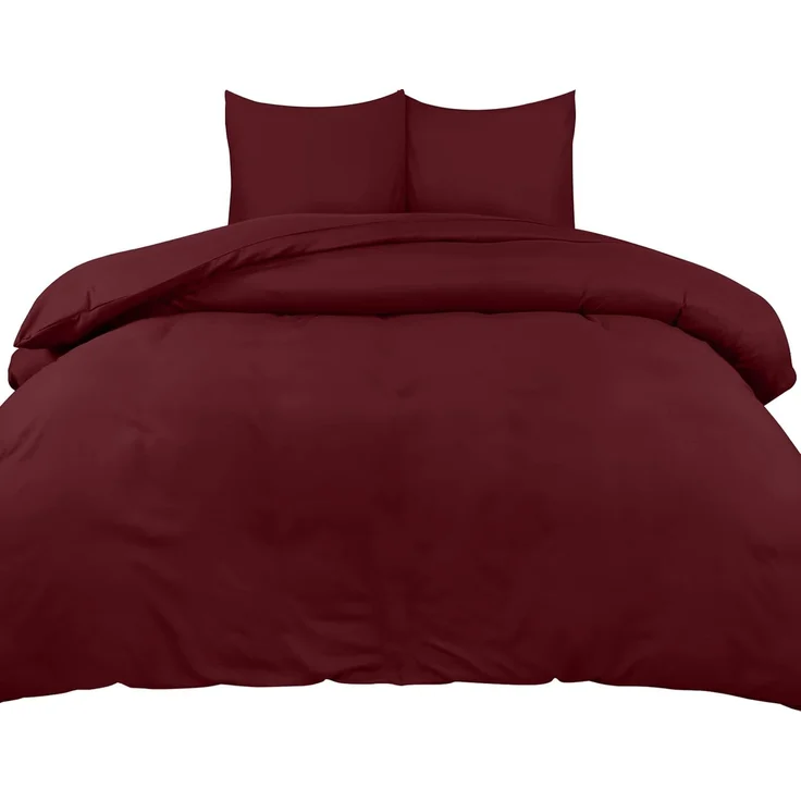 Utopia Bedding Bettwäsche 220x240 Set - Mikrofaser Bettbezug 240x220 cm + 2 Kissenbezüge 65x65 cm - Burgund – Bild 5