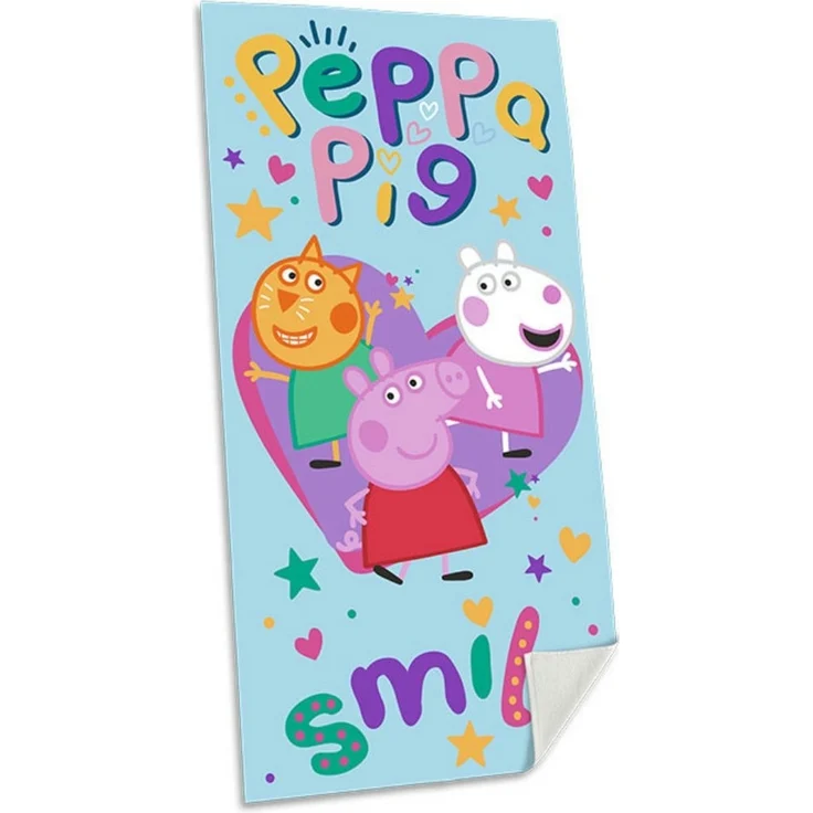 Peppa Pig Strandtuch Peppa Wutz Pig Badetuch Strandtuch 70x140 cm 100% Baumwolle – Bild 3