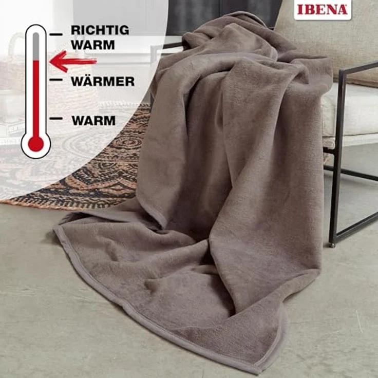 Kniedecke Uni Kniedecke Luxus, IBENA, unifarbenes Design – Bild 4