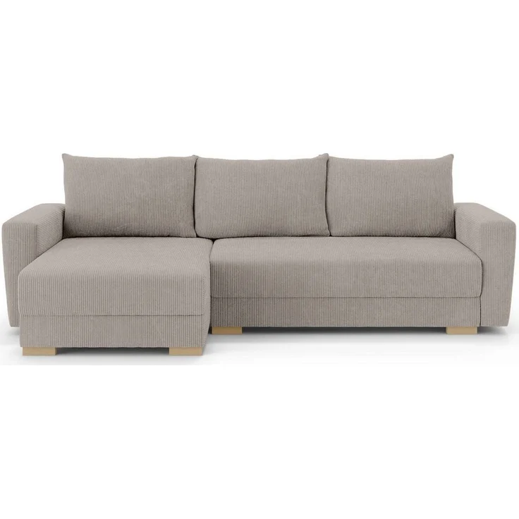 Home affaire Ecksofa MAGHERA universell Schlafsofa mit Bettkasten, Maße B/T/H: 255/142/84cm, L-Form mit Recamiere rechts oder links montierbar, hoher Sitzkomfort – Bild 3