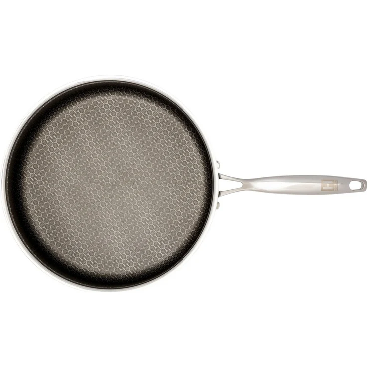 HSN 26cm Edelstahlschmorpfanne mit Deckel Wabenstruktur – Bild 3
