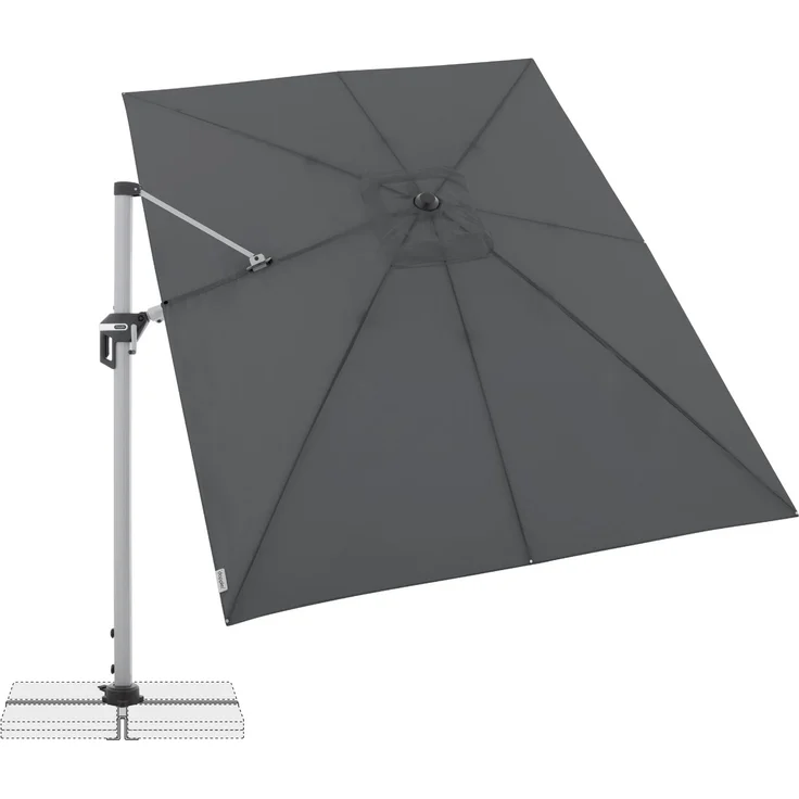Doppler Sonnenschirm / Ampelschirm "Active II Pendelschirm 350 x 260", anthrazit, 350 x 260 cm – Bild 4