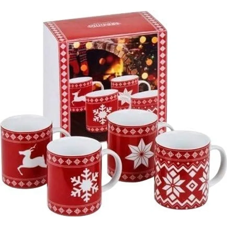 4er Set Becher Christmas Time