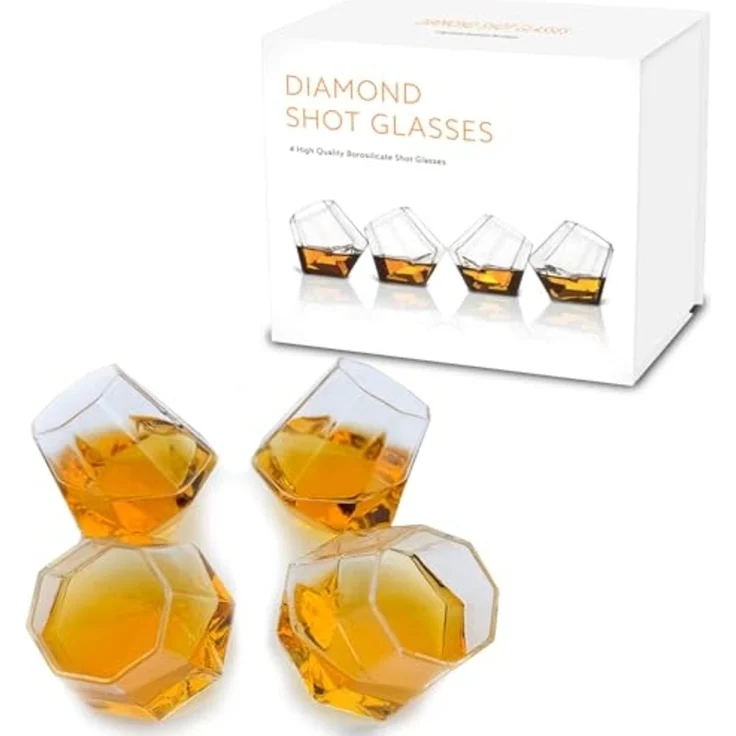 Mad Monkey - Shot Gläser Diamond (4er Set) transparent – Bild 1