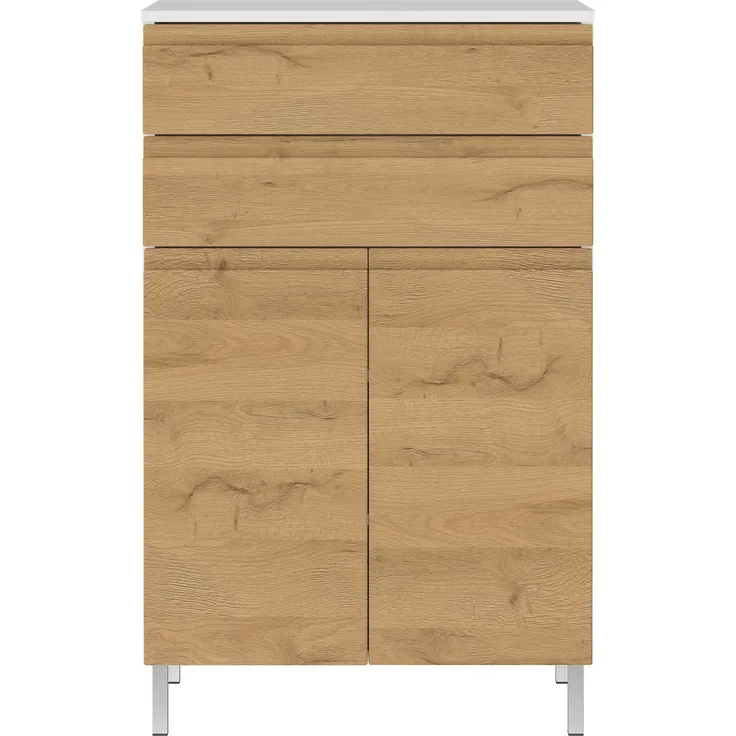 Germania Kommode 4332-559 GW-Torrance, in Weiß/Eiche, mit Türdämpfung, 60 x 97 x 34 cm (BxHxT)