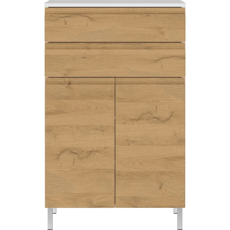 Germania Kommode 4332-559 GW-Torrance, in Weiß/Eiche, mit Türdämpfung, 60 x 97 x 34 cm (BxHxT) – Bild 1