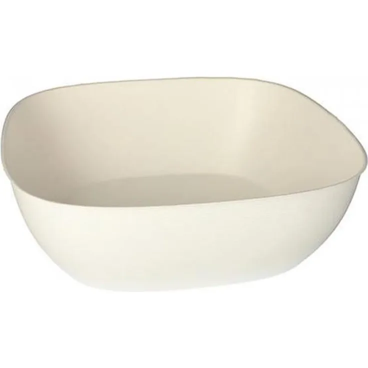 6 Schüsseln, Zuckerrohr "pure" 10 x 30,5 x 30,5 cm weiss "Belle Vie, Ligne Carrée"