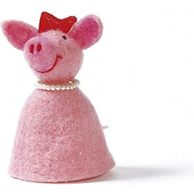 Eierwärmer aus Filz Schwein – Bild 1