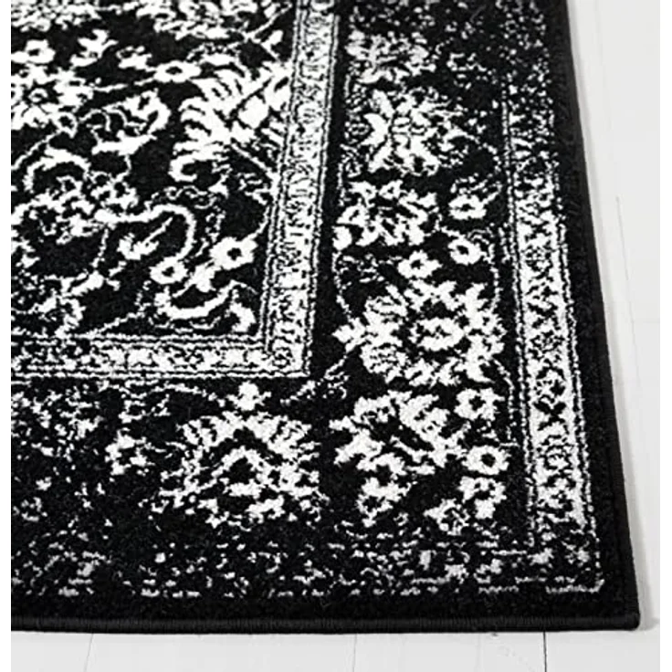 Safavieh Teppich 122x183 cm - Adirondack Collection - Transitional Design, Schwarz & Elfenbein, Pflegeleichte Synthetikmischung, Ideal für Wohnzimmer, Schlafzimmer, Büro – Bild 5