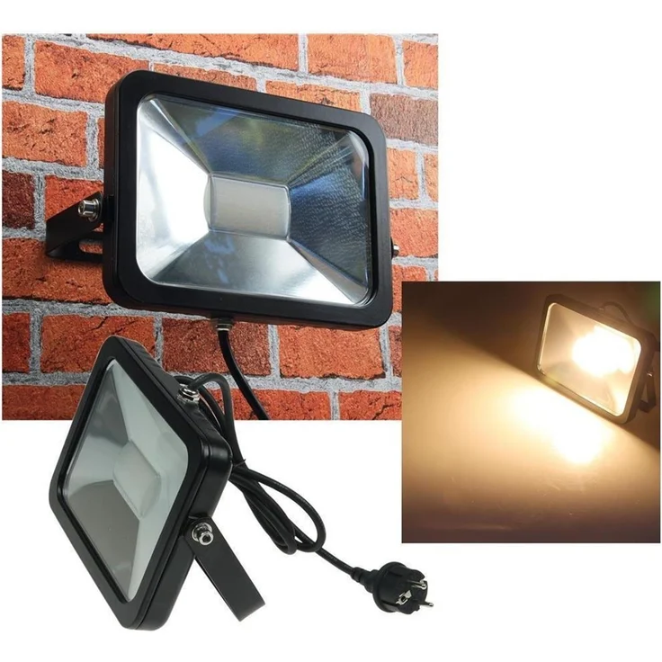 LED-Fluter SlimLine "CTF-SL30B" schwarz 30W, IP44, 2200 Lumen, 3000K – Bild 1